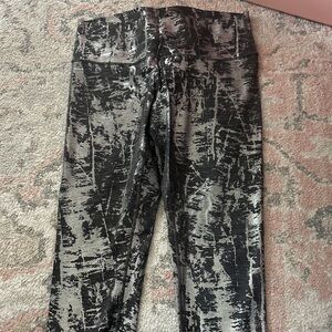 lululemon Black and Silver Shine Leggings